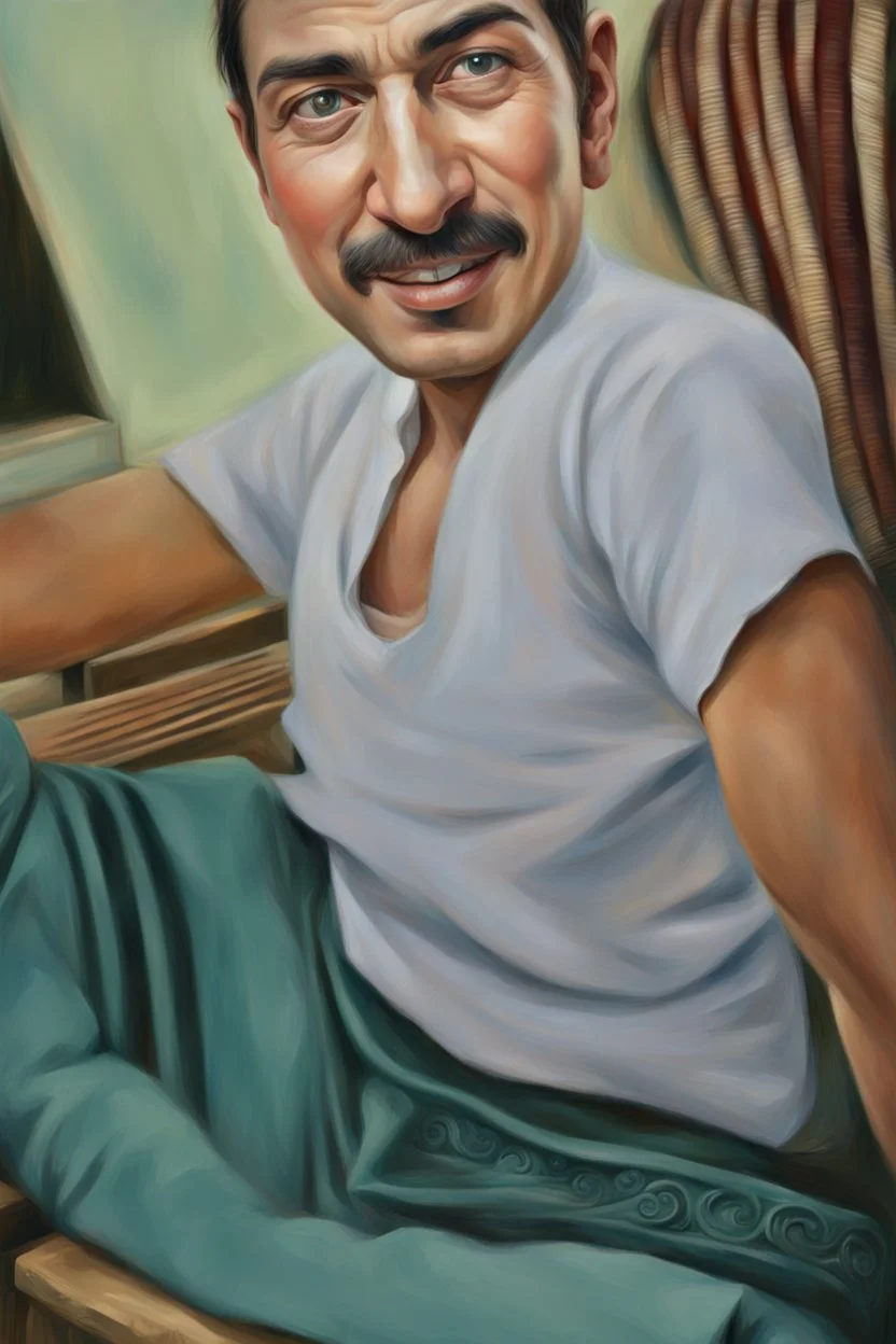 Panel style Transfer drawing the Convert the image of the face An Arab man from the And make him laugh so open mouth very hard panel style Transfer photo detailed view Excellent full view Very high copy Copies of the original image and paste realism Accurate Extremely realistic Panoramic details Very realistic detailed Wonderful full view and stunning wide-angle transfer style transfer photo detailed 3D
