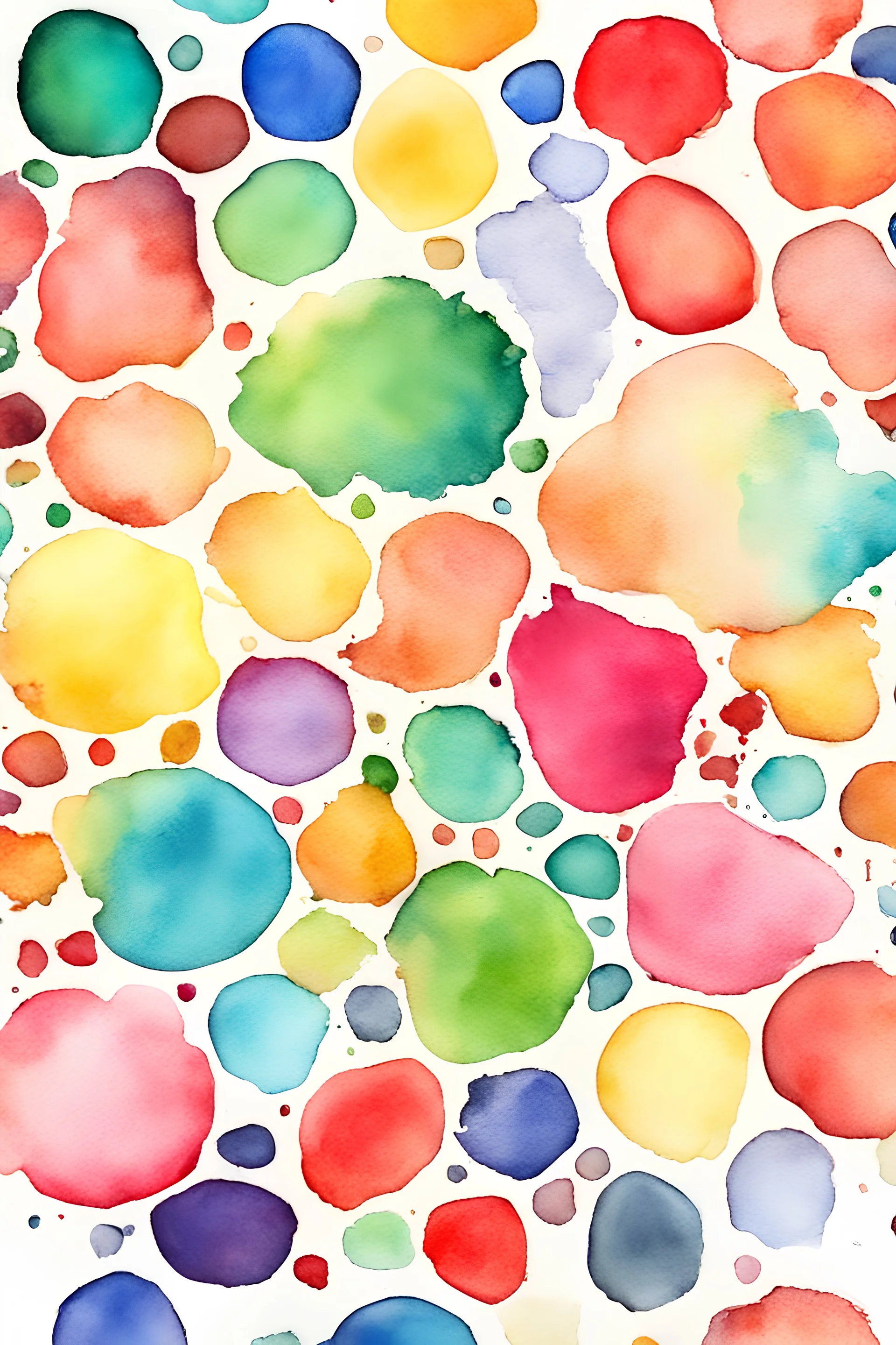 vibrant multi colors water color on white background