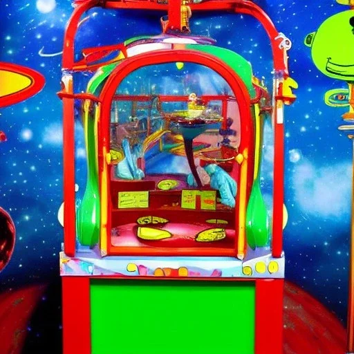 fun fair in space station of marvin the martian design by dr seuss