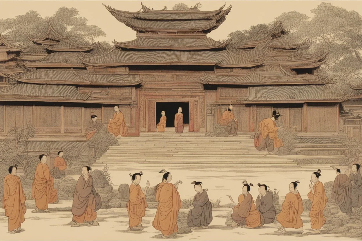 اشخاص وبيوت من البوذيه القديمه