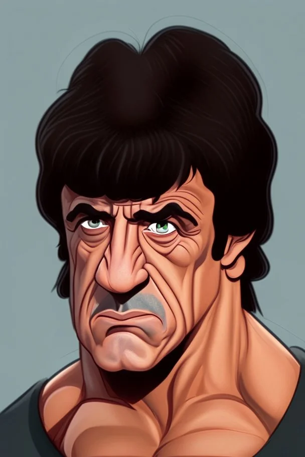 Sylvester Stallone actor cartoon 2d