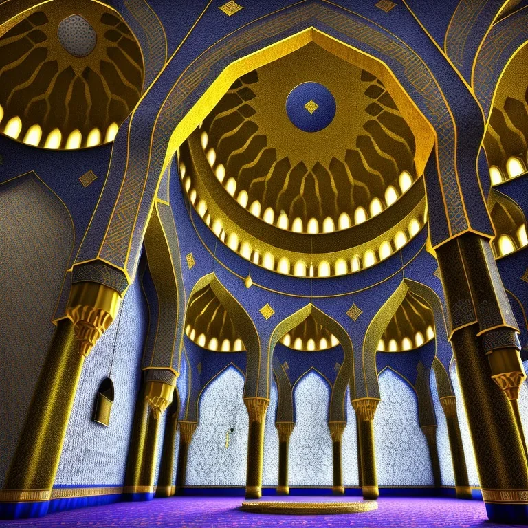 Islamic mosque, hdr, uhd, 8k, dof, perspective view, pivot on triumph, by paul meijering