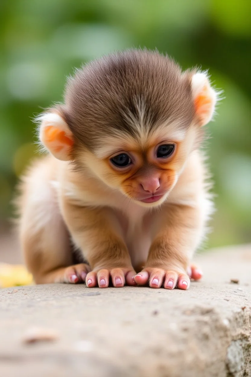 puppy, monkey, baby creature