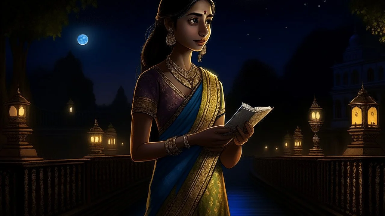 Laila stands out in the night scene as a symbol of wisdom and organization. She stands in the background of the picture in a pensive pose, her eyes sparkling with intelligence and awareness. Laila dresses elegantly and conservatively, reflecting her elegance and brilliance in the dark. Laila holds a notebook in her hand, showing glimpses of organization and preparation for their trip. Her smile expresses the team spirit and her confidence in the decisions that will be made during this exciting