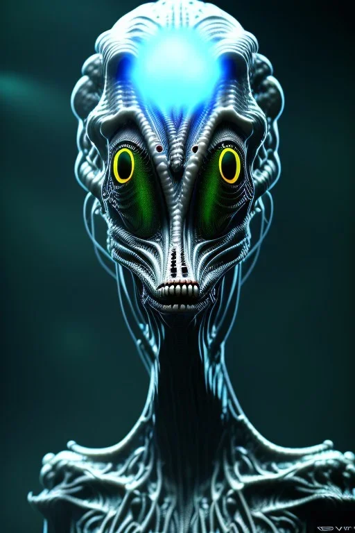 full bodied Poltergeist alien, 8k, finely detailed, photo realistic.