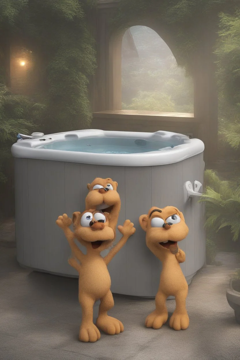 garfield brand hot tub, no background