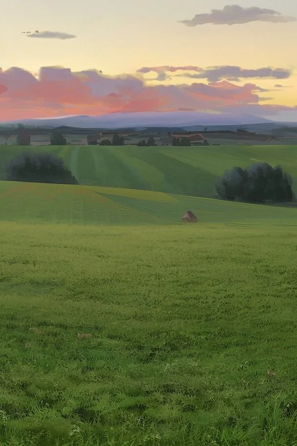 A beautiful classical painting of a field