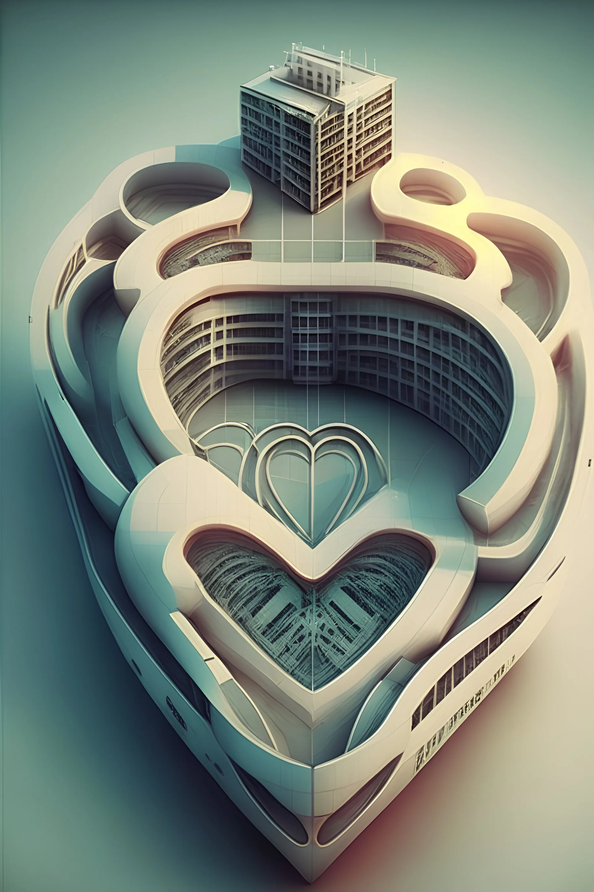 Design of a hospital in the shape of a human heart