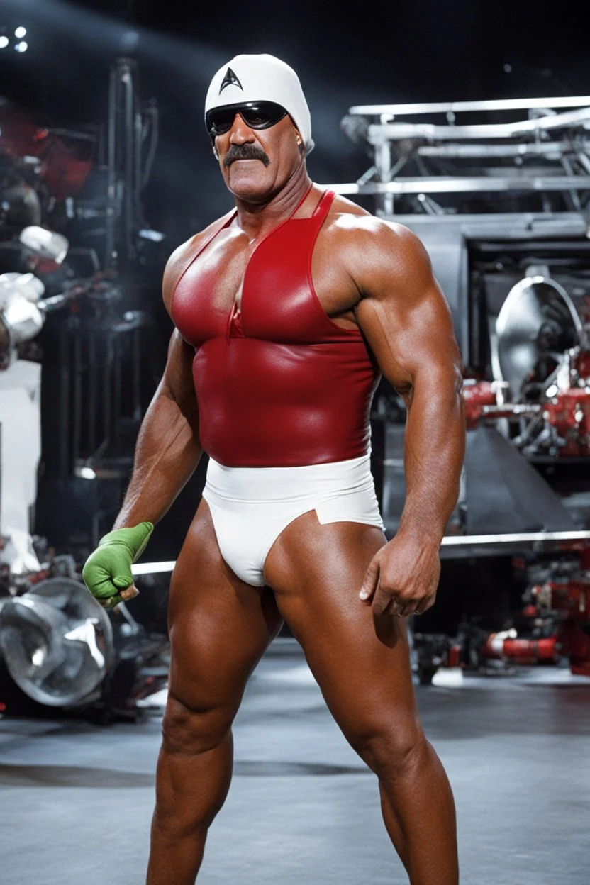 [Star Trek] Hulk Hogan in engineering underwear as a Bloodwine icon