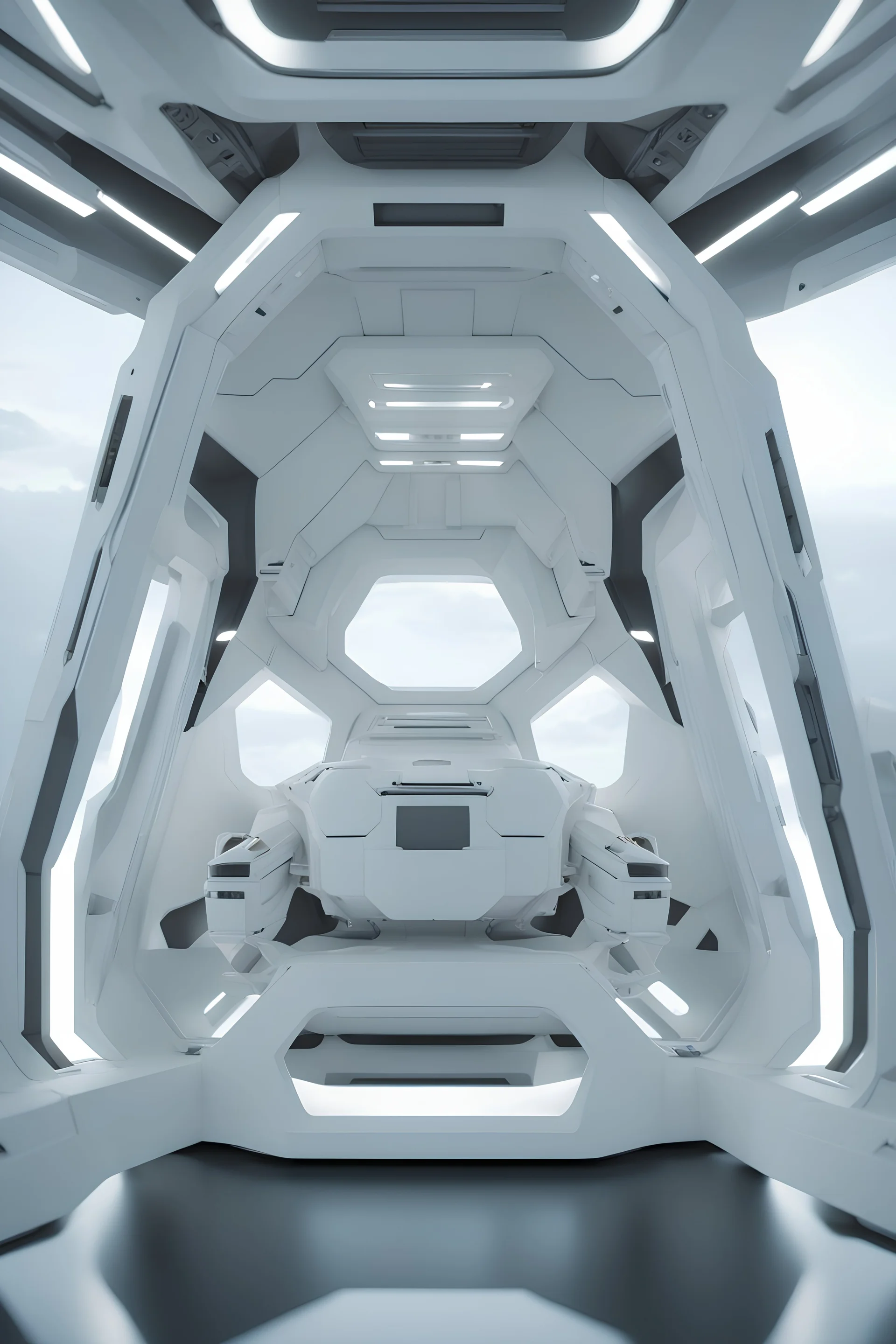 sci-fi spaceship in the style of EVE-online (((side view: 1.4))) , cubically angular shapes, rounded structural elements, rectangular portholes, illuminated from the inside, volumetric light, even lighting, sci-fi design, white color,sky-fi design, view from space, Cinestill 800T octane render, ward winning intricate detail realism 8K Octane, Blender, ,cyborg style