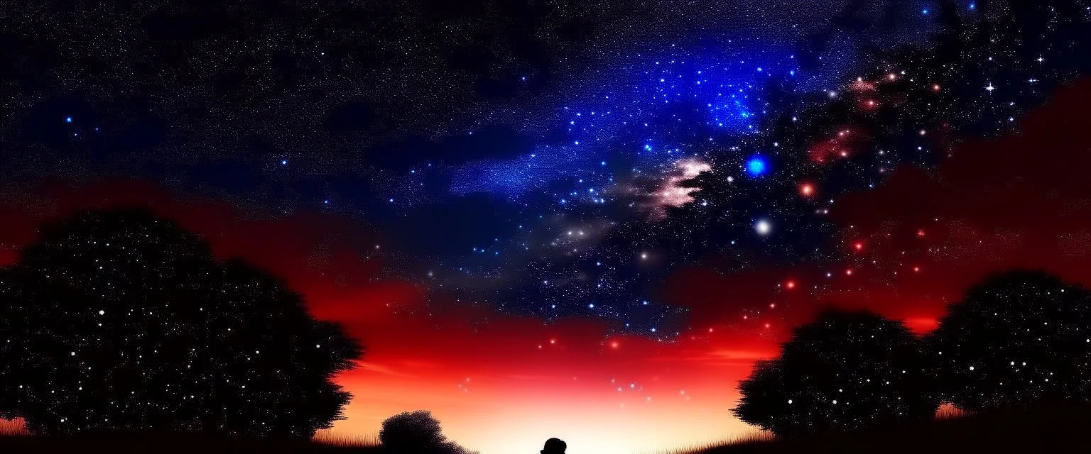 romantic night sky