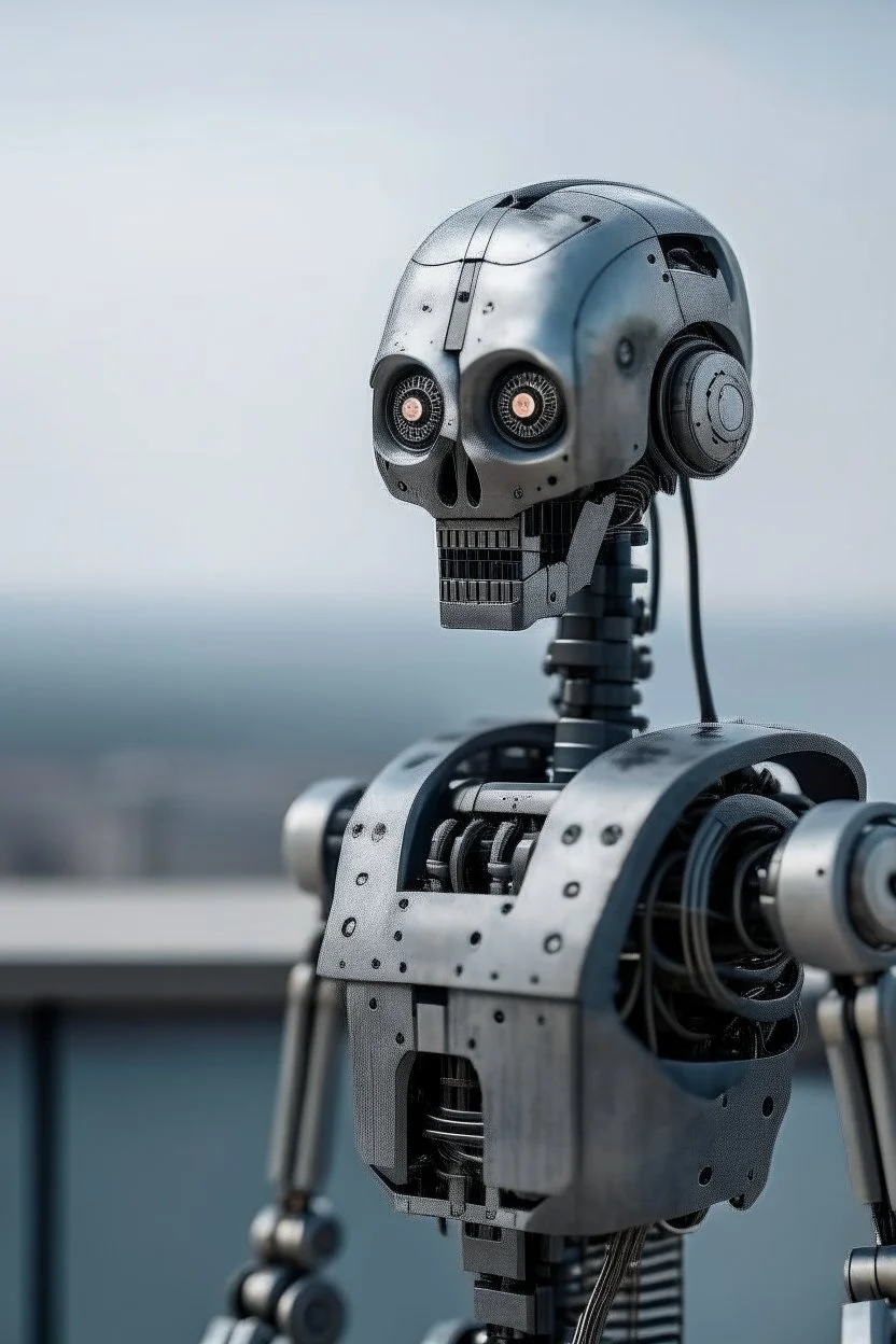 a real scary robot looking from far away