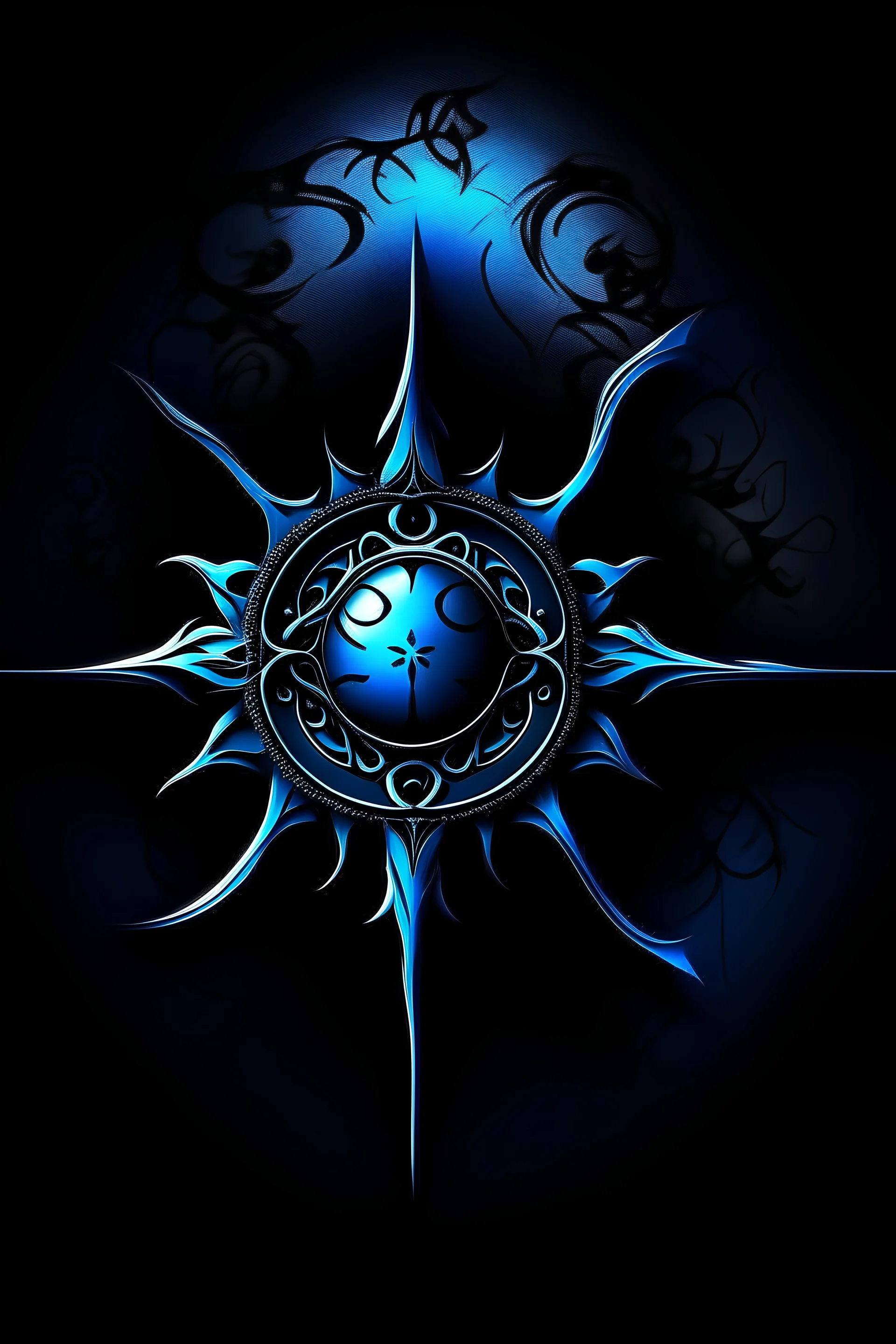 day, symbol of sun, blue color, gothic, darkness