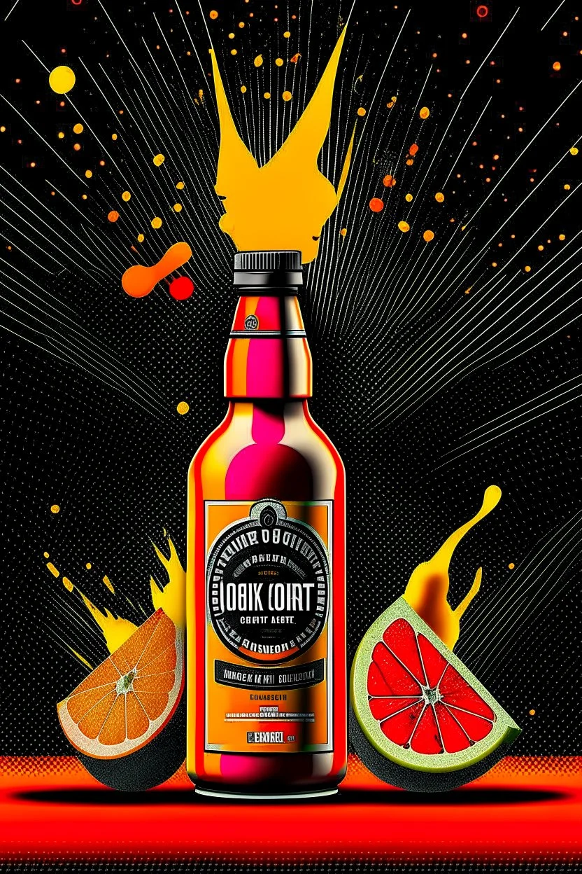 brand campaign for a new drink with orange and chili flavour with a american airstrike style