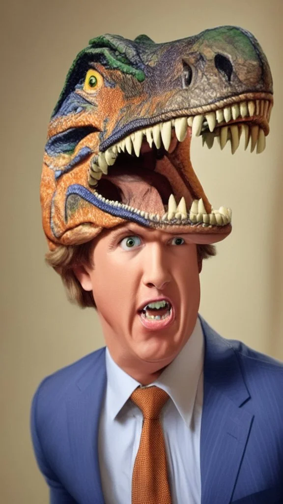 tucker carlson as dinosaur