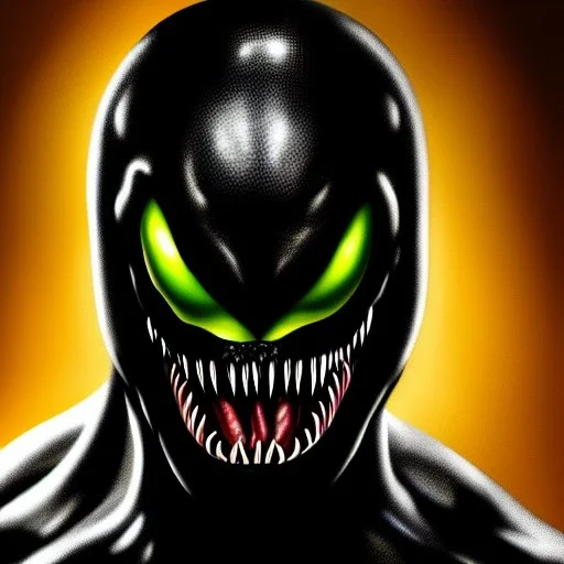 ultra detailed portrait of Venom (Topher Grace), extremely detailed digital painting, extremely detailed face,crystal clear eyes, in the style of robert e howard and pablo oliveira and Ken Kelley and Keith Parkinson ,mystical colors,perfectly centered image, perfect composition, rim light, beautiful lighting,8k, stunning scene, raytracing