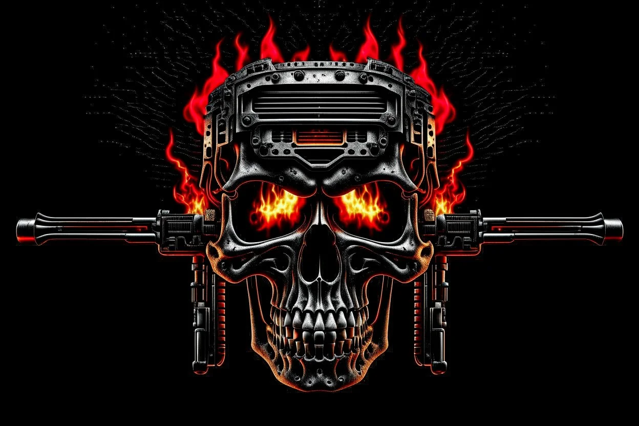 4K. FULL DETAILS. LOGO EMISSION DE RADIO HARDROCK FIRESTARTER TERMINATOR.