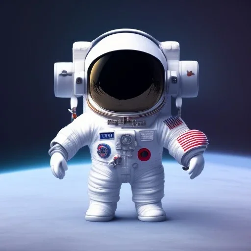 tiny cute {astronaut} toy, standing character, soft smooth lighting, soft pastel colors, skottie young, 3d blender render, polycount, modular constructivism, pop surrealism, physically based rendering, square image