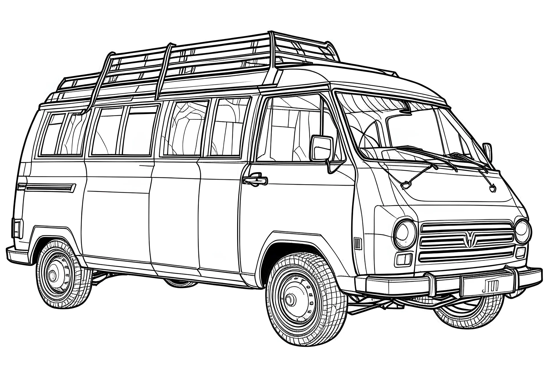 coloring book VAN CAR