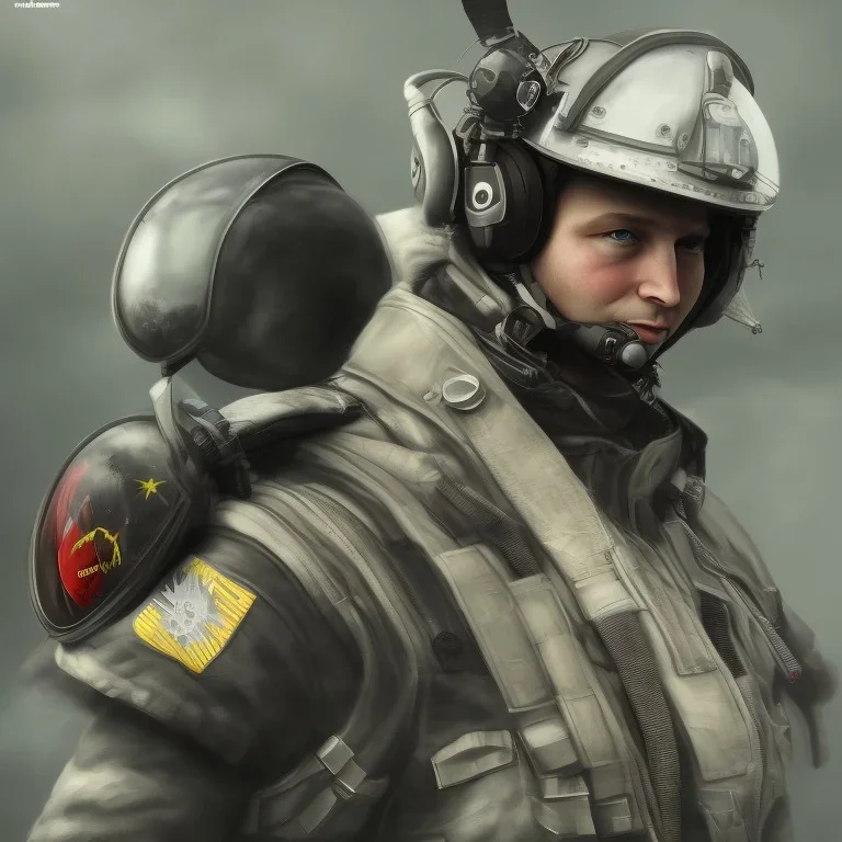 fully uniformed German fighter pilot