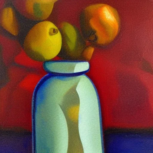 still life bottle jar