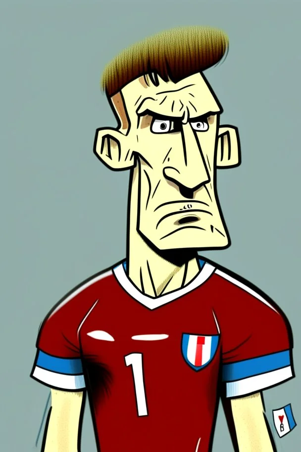 Tomas Soucek Czech football player ,cartoon 2d