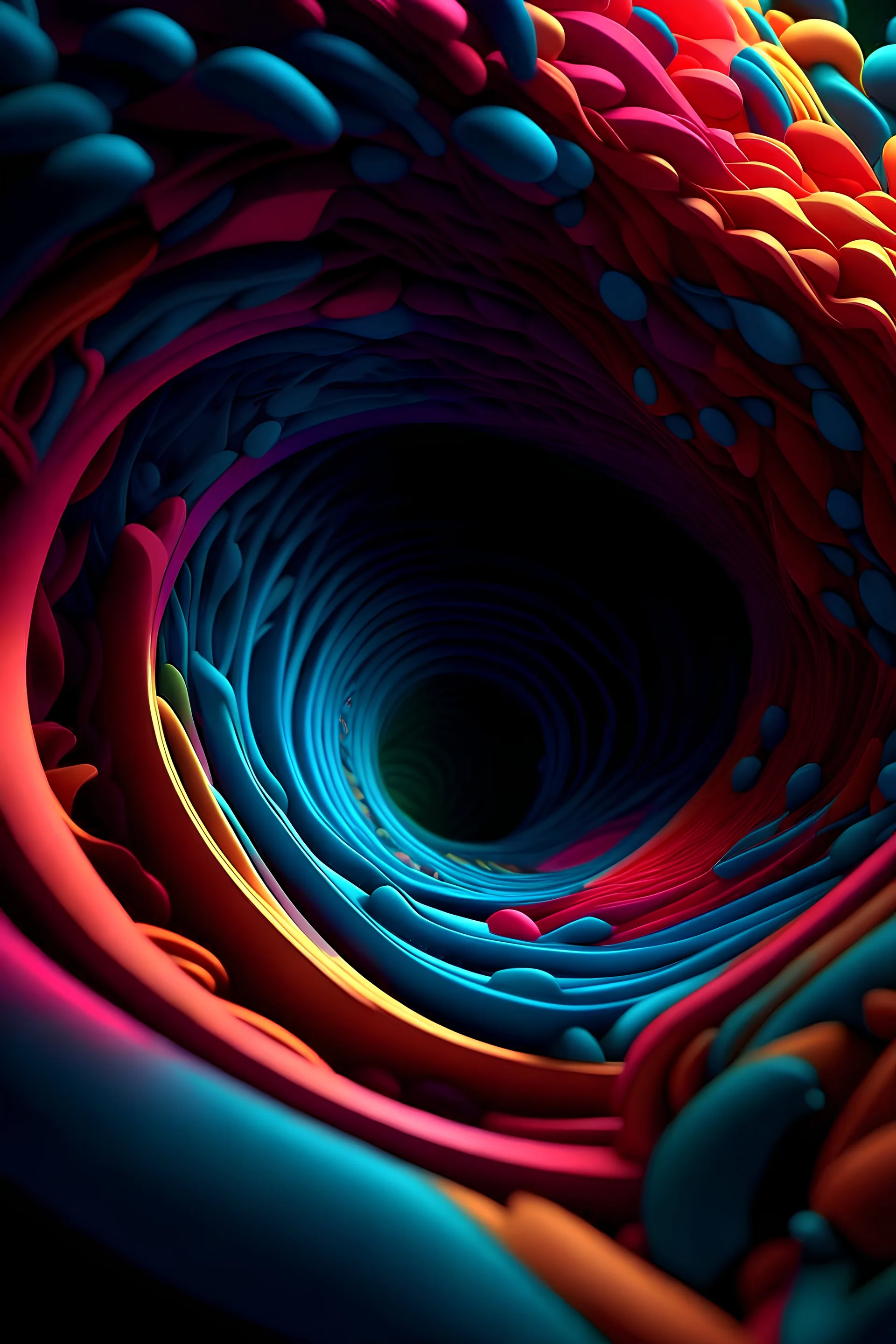 a computer generated image of a colorful spiral, by Dan Christensen, zbrush central contest winner, colorful scene, nautilus, smooth organic pattern, rendered illustration, dreamy, colorful details, beautiful color composition, vibrant fantasy style, 3 d illutration, rendered