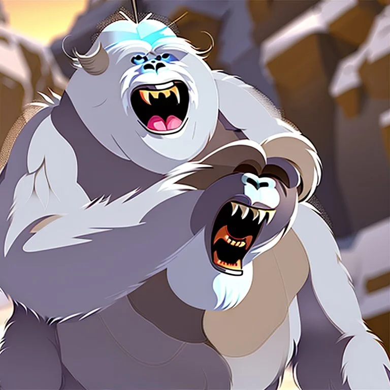 Yeti yelling yolo