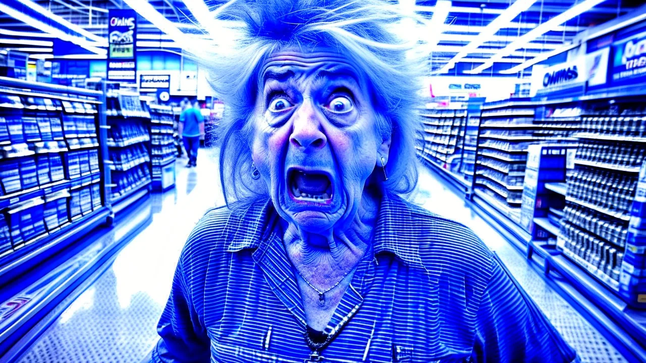 psycho lady shopping at lowes store