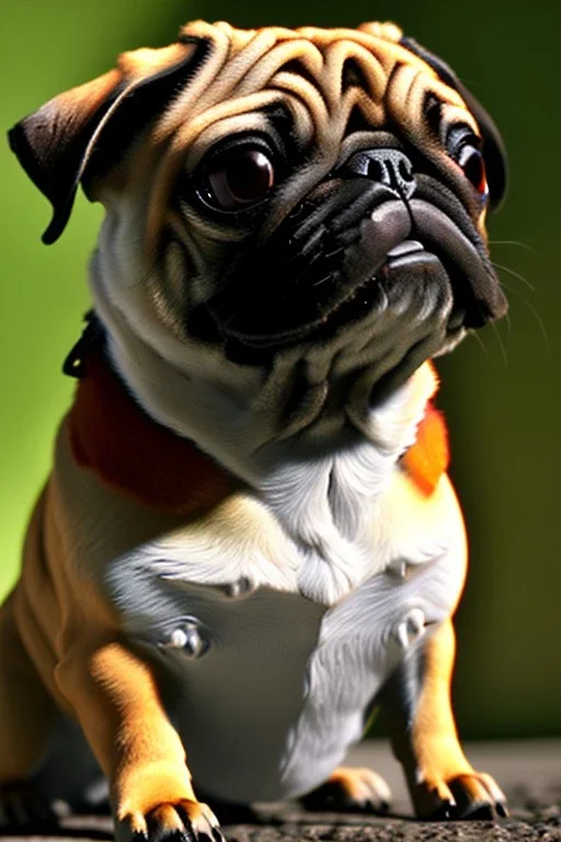 Pug with a dragon body