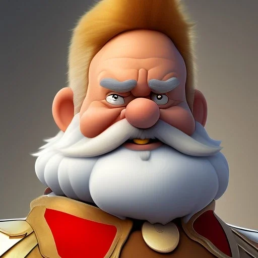 A portrait of Asterix the gallian, 3d, small man