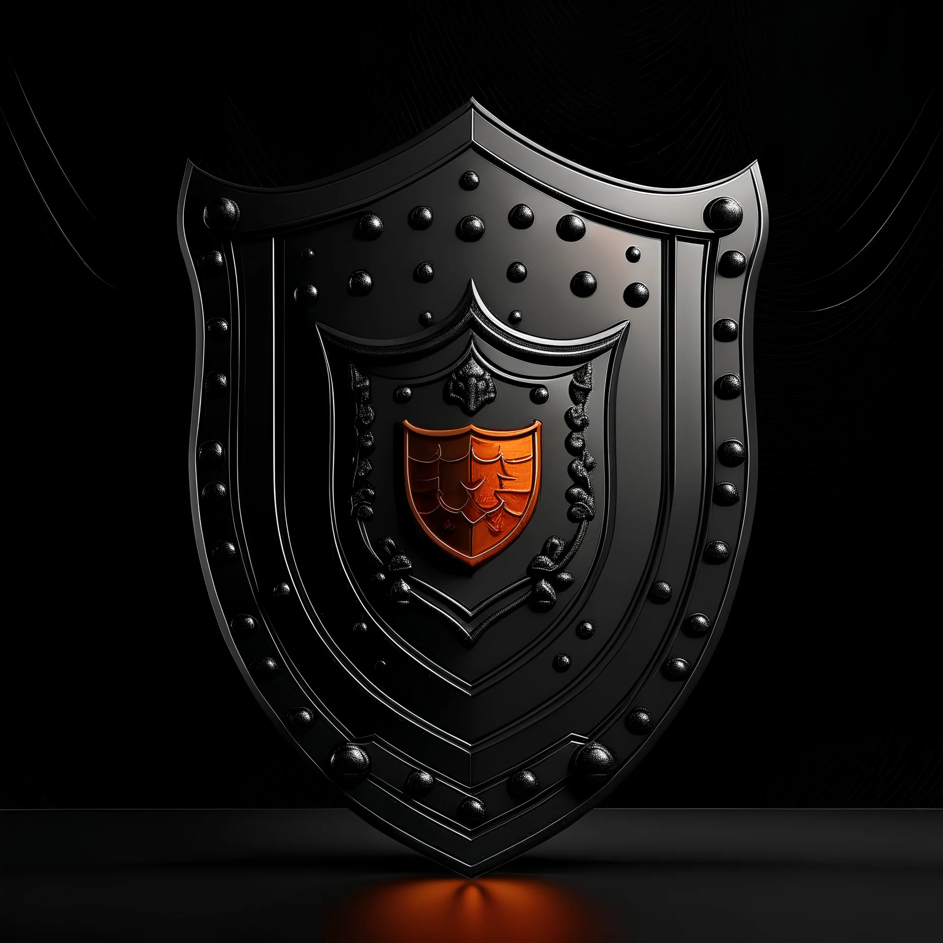 shield luxury and background Fire Black