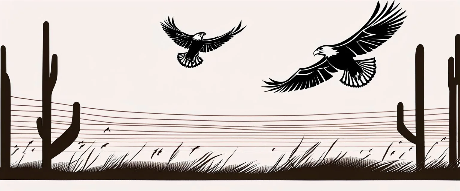 2 birds being chased through the air by an eagle, they each trail a graphic line behind them, and lost feathers, vector