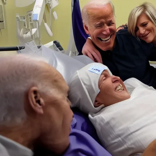 joe Biden laughs at cancer patients crying in hospital