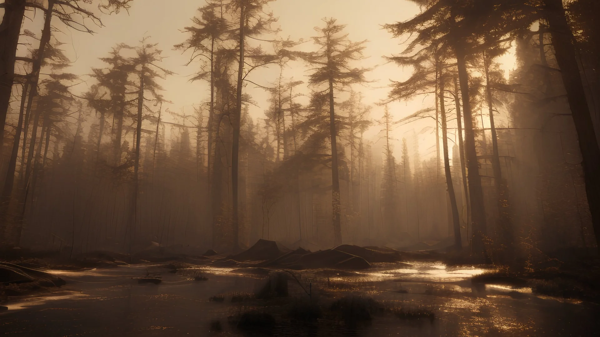 sky View burning forest realistic, cyberpunk modern photorealistic, in the style of , Deviant art, sunlight, post-processing intricate details Octane elegant Unreal Engine cinematic fine details reflections