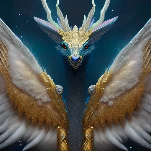  mythical beautiful mammalian creature!!! ,feathers ,dmt,cosmic,angelic, majestic,close up, ominous,perfect anatomy, scales,frost on skin, dnd character portrait, intricate, oil on canvas, masterpiece, expert, insanely detailed, 4k resolution, retroanime style, cute big circular reflective eyes, cinematic smooth, intricate detail , soft smooth lighting, soft pastel colors, painted Rena