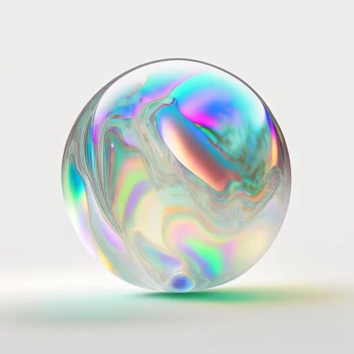 3d holographic marble plain isolated on infinite white background, glow, glass effect, 4k. sober. fintech