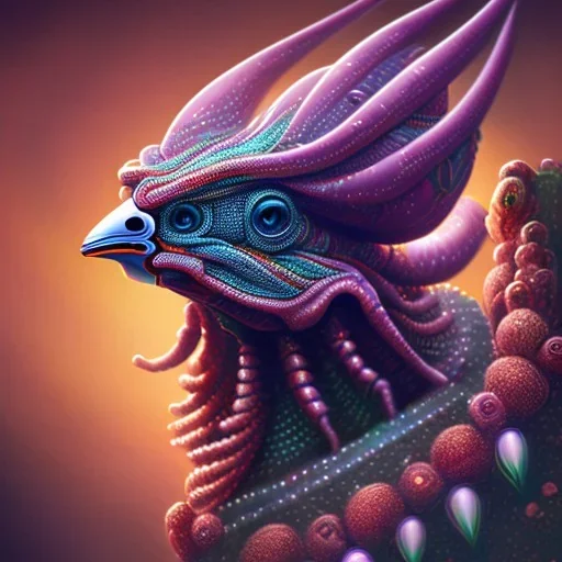 alien rooster deep colors