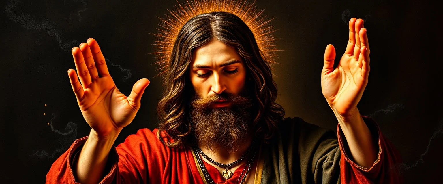 double mix master jesus in the style of rembrandt