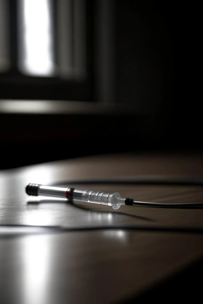 a Syringe on a table