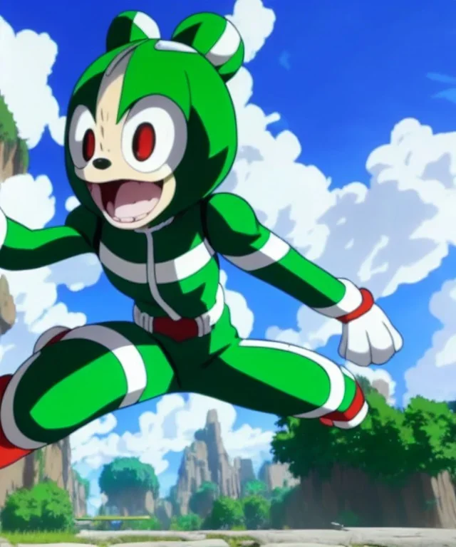 My hero academia tsuyu asui also known as froppy in a realistic style, realistic, fantasy, unreal engine