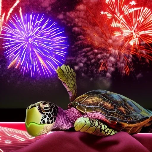 Turtle and Fireworks