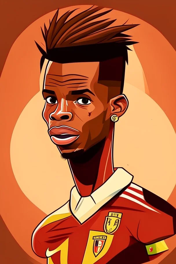 Nelson Semedo Portuguese football player , cartoon 2d