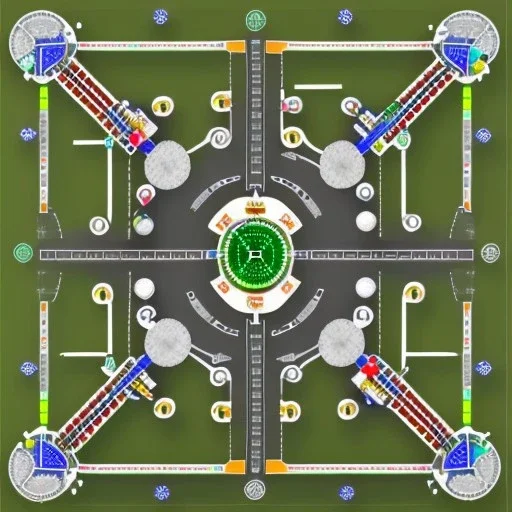 2d map of racetrack, blueprint, simple structure, attention to height and tunnells