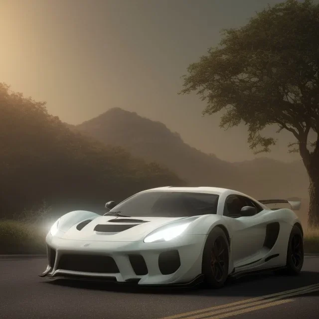 photo of a ultra realistic,hyper car, dramatic light, pale sunrise, cinematic lighting, battered, low angle, trending on artstation, 4k, hyper realistic, focused, extreme details, unreal engine 5, cinematic, masterpiece, art by studio ghibli, intricate artwork by john william turner