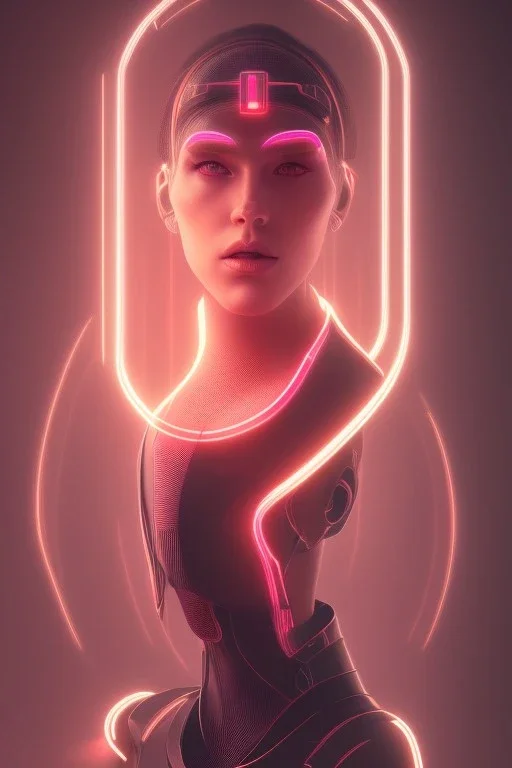cyberpunk, head, women, portrai, tron, visor