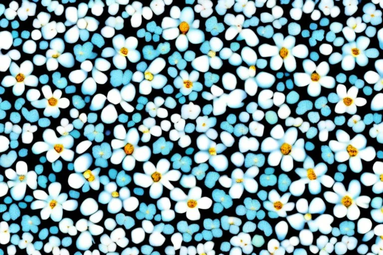 top view pattern of forget-me-not flowers