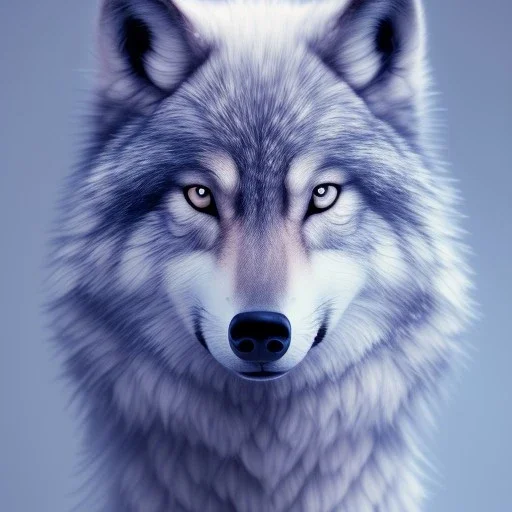 wolf, blue, masterpiece, expert, 8K, hyperrealism, sharp focus, cinematic lighting