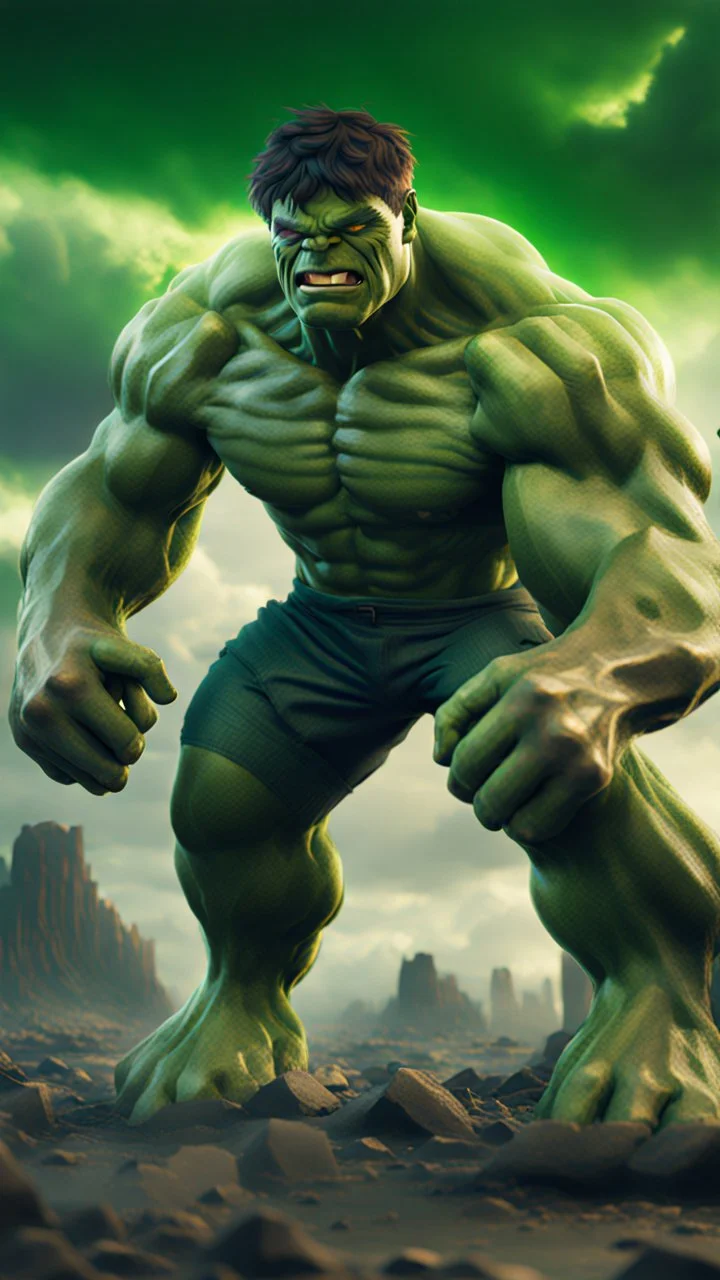 Hulk made in marok surreal 8K image