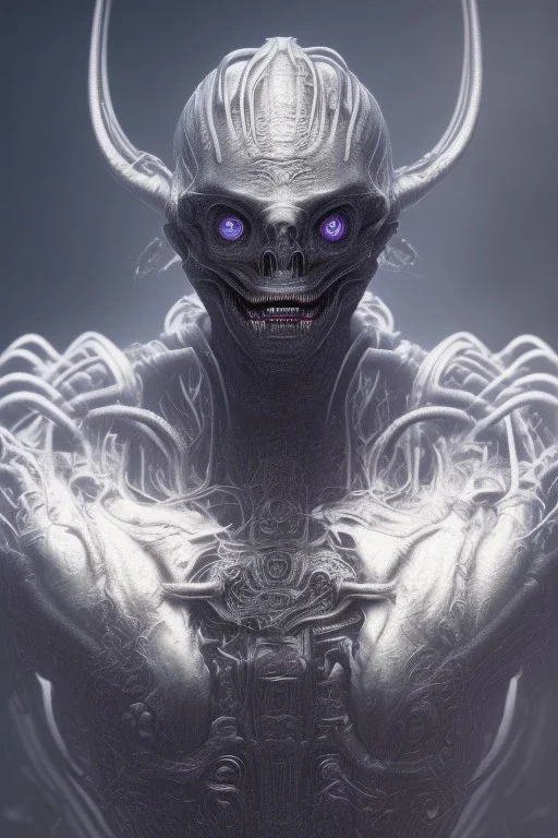 evil berserker, alien, tron, 8k, finely detailed, photo realistic, gothic, hr giger